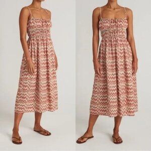 Faithful The Brand Francesca Midi Dress Vadella Print Size Small NWOT